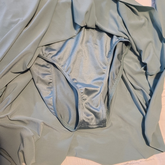 Weissman Dance Costume Dress Sage Green Jazz Ballet Small Adult - Picture 5 of 7